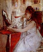 Berthe Morisot ung kvinna med pudervippa china oil painting reproduction